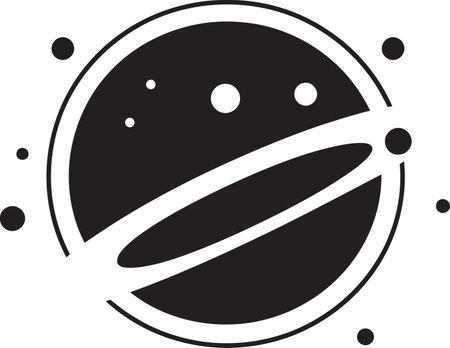 Galactic Sphere Logo Vector Icon Universal Essence Revealed Iconic Emblem Iconのイラスト素材
