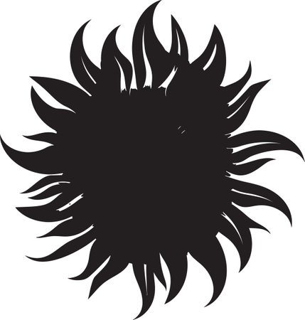 Sunburst Shine Sun Logo Icon Eternal Luminance Sun Emblemのイラスト素材