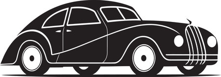 Heritage Classic Car Logo Design Vintage Velocity Car Emblem Iconのイラスト素材