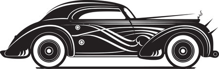 Timeless Trails Retro Car Symbolism Antique Adventure Vintage Automobile Logoのイラスト素材