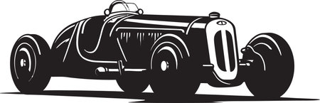 Vintage Vortex Formula One Icon Ride of Yesteryears F1 Emblem Designのイラスト素材