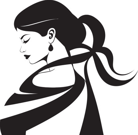 HerPulse Empowerment Emblematic Designs Empowerment Visionary Woman Logo Seriesのイラスト素材