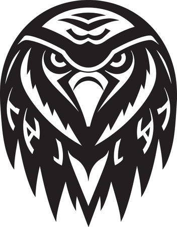 Feathered Grace Eagle Icon Design Noble Avian Mark Black Vector Eagleのイラスト素材