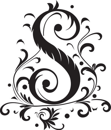 Sapphire Symphony Luminous Font S Vector Art Serene Swirls Calming Font S Decor Vectorのイラスト素材