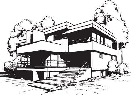 Tri Spire Opulence Iconic Symbol of Tri Level Luxury Living Triple Horizon Haven Vector Emblem of Grand Architectural Chのイラスト素材