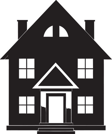 Contemporary Dwelling Icon Minimal House Vector Emblem Neat Residence Symbol House Design Vector Logoのイラスト素材