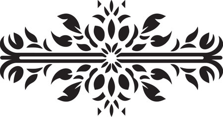 Sculpted Blossom Lines Decorative Floral Icon Delicate Vine Patterns Line Vector Logo Designのイラスト素材