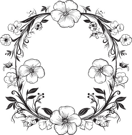 Ink Splashed Blossom A Burst of Beauty in Monochrome Fury. Blackbirds Bower Thorny Vines Weaving a Song of Mystery.のイラスト素材