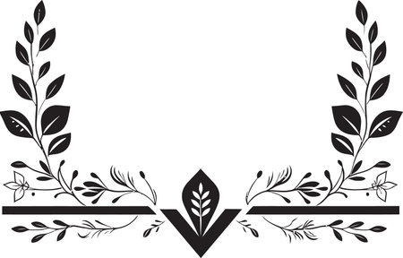 Tessellated Beauty Black Emblem Design Geometric Elegance Floral Tile Iconのイラスト素材