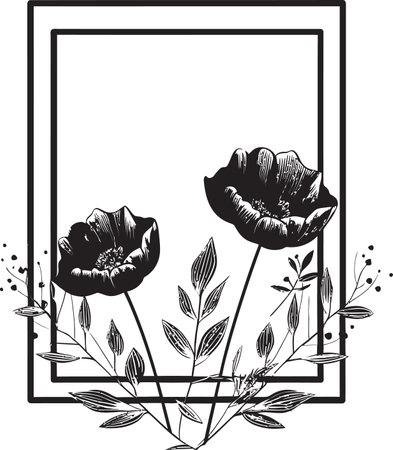 Clean Vector Whirl Minimalist Black Emblem Chic Handcrafted Florals Hand Rendered Iconのイラスト素材