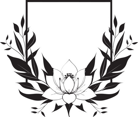 Sleek Hand Drawn Blossoms Iconic Logo Emblem Clean Botanical Etchings Handcrafted Vector Iconのイラスト素材