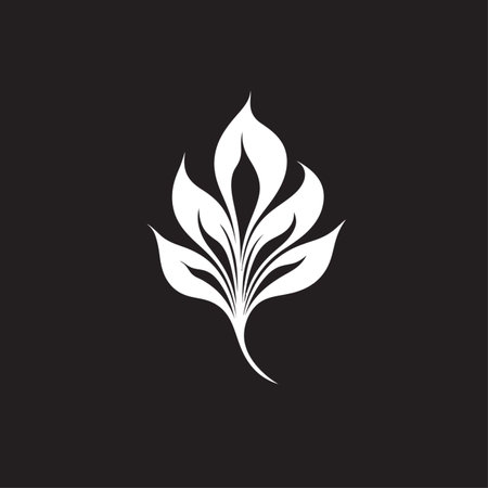 Clean Bloom Essence Single Black Logo Icon Whimsical Artistic Whirl Handcrafted Vector Emblemのイラスト素材