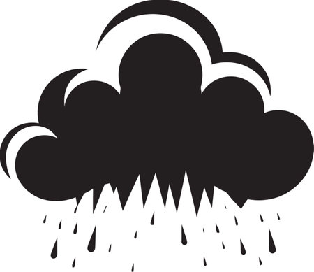 Fuming Squall Black Angry Cloud Design Agitated Vapor Angry Cloud Logo Iconのイラスト素材