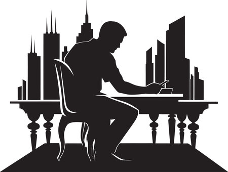 Blueprint Maestro Vector Architect Icon in Black Structural Vision Architectural Design Logoのイラスト素材