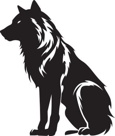 Onyx Predator Crest Ghostly Werewolf Markのイラスト素材