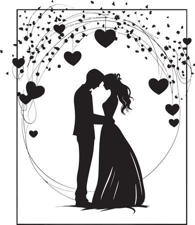 Blooming Elegance Floral Logo Eternal Blossom Harmony Black Vector Emblemのイラスト素材