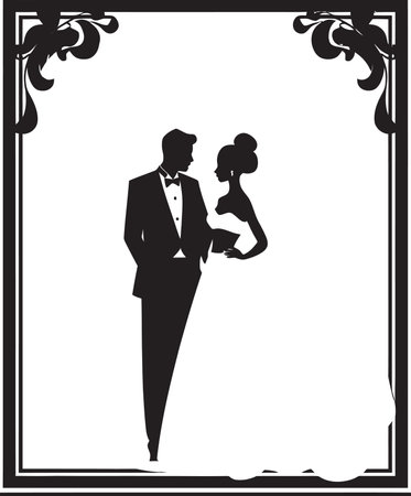 Blossom Reverie Floral Icon Everlasting Floral Melodies Wedding Black Vector Symbolのイラスト素材