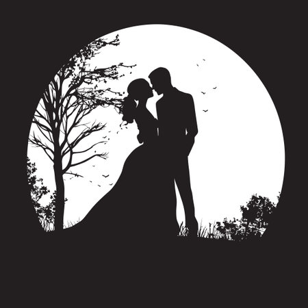 Everlasting Floral Elegance Floral Decor Symbol Blossom Serenade Wedding Couple Iconのイラスト素材