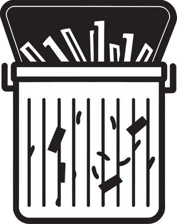Quit and Dispose Black No Smoking Icon Trash Bin Reminder No Smoking Vector Logoのイラスト素材