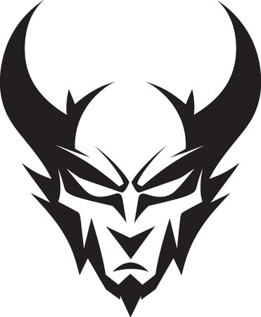 Stygian Silhouette A Devil s Form Haunts Black Depths Nightmare Etching Black Icon Captures Devil s Tormentのイラスト素材