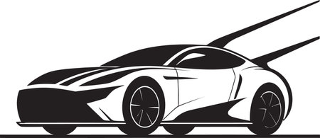 Racing Elegance Unveiled Sports Car Icon Design Sporty Precision Car Logo Vector Emblemのイラスト素材