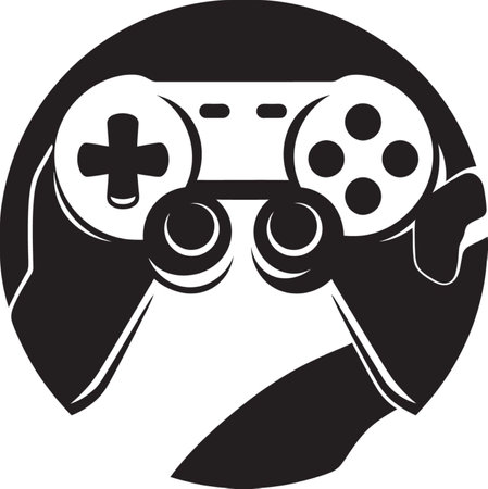 Arcade Elegance Gamepad Joystick Icon Design Controlled Chaos Gamepad Vector Imageのイラスト素材