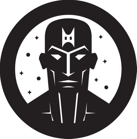 Iconic Defender Hammer Man Symbol Majestic Hammer Man Logo Designのイラスト素材