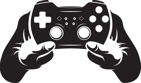 Interactive Precision Gamepad Logo Design Playful Console Joystick Iconic Symbol