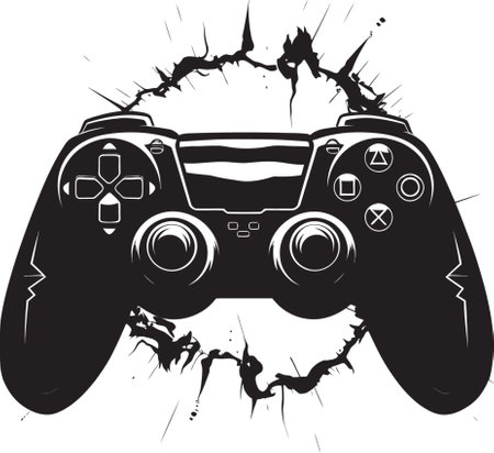 Digital Dominance Joystick Mark Gaming Essentials Gamepad Iconic Designのイラスト素材