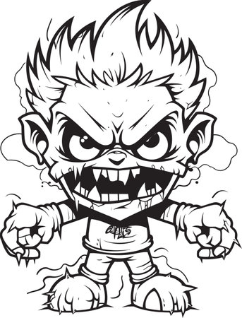 Dreadful Glyph Thick Lineart Monster Icon Eldritch Terror Lineart Monstrosity Symbolのイラスト素材