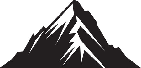 Rugged Splendor Iconic Mountain Image Serene Summit Mountain Vector Iconのイラスト素材