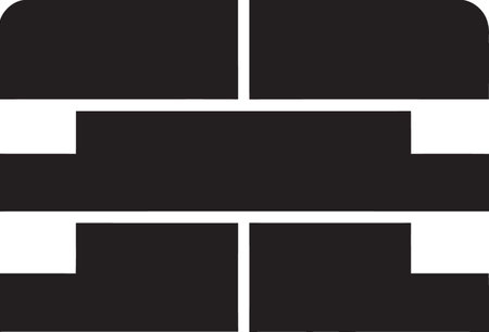 Urban Resilience Wall Facade Emblem Textured Tradition Brick Icon Logoのイラスト素材