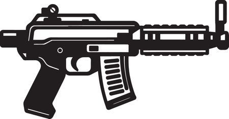 Modern Combat Armament Black Iconic ShadowStrike Vector Logoのイラスト素材