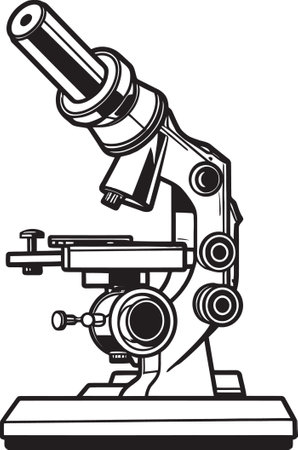 Microscopic Explorer Vector Emblem Lens Detail Insight Black Iconic