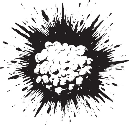 Whizbang Kaboom Dynamic Explosive Blast Explo Blast Black Vector Explosion