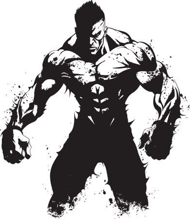 Muscle Massacre Icon Black Emblematic Undead Fitness Emblem Vector Logoのイラスト素材