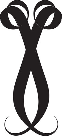 Refined Ribbon Touch Vector Element Emblem Timeless Ribbon Twist Black Emblem Ribbonのイラスト素材