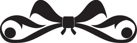 Refined Ribbon Detail Vector Element Icon Timeless Ribbon Intricacies Decorative Emblem Iconのイラスト素材