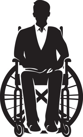 Diverse Accessibility Wheelchair Vector Mobility Equality Disabled Person Iconのイラスト素材