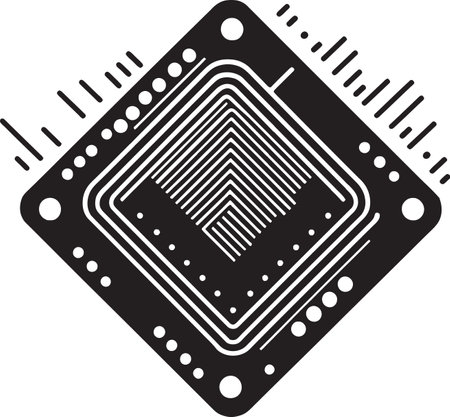 ChipMosaic Intricate Iconic Emblematic Vector NanoVision Precision Vector Chip Artistry