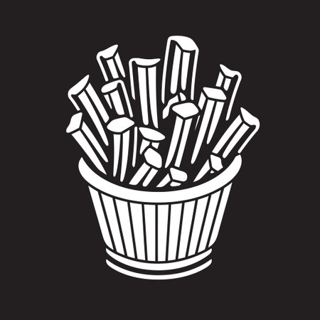 PotatoPerfection Dynamic Fry Emblem FryFusion French Fry Iconic Logoのイラスト素材