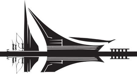 Futuropolis Modern Building Emblem Skyline Shift Futuristic Logo Designのイラスト素材