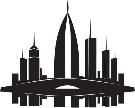 TechTowers Futuristic Logo Design InnoStruct Vector Building Iconのイラスト素材
