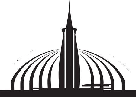 TechTowers Futuristic Logo Design InnoStruct Vector Building Iconのイラスト素材