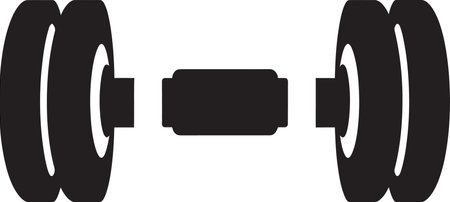 IronForge Weightlifting Emblem PowerBar Vector Gym Logoのイラスト素材