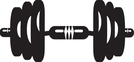 PowerGrip Vector Fitness Logo TitanicLift Dumbbell Icon Designのイラスト素材