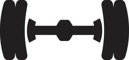 IronForge Weightlifting Emblem PowerBar Vector Gym Logoのイラスト素材
