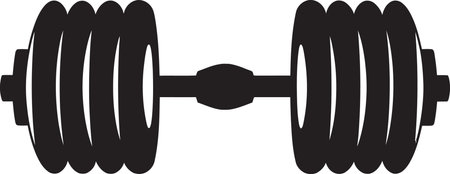 IronForge Weightlifting Emblem PowerBar Vector Gym Logoのイラスト素材