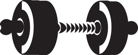 TitanicLift Dumbbell Icon Design MightyTone Robust Symbolのイラスト素材