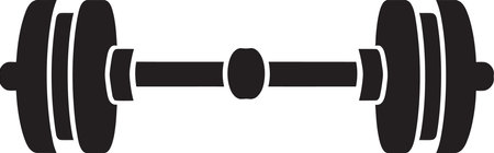 IronCore Weighty Dumbbell Emblem TitanGrip Vector Fitness Logoのイラスト素材